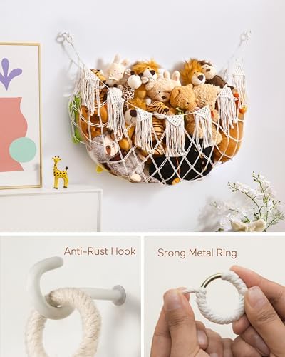 Boho Stuffed Animal Hammock, Falt Wall or Corner Hanging - Image 2