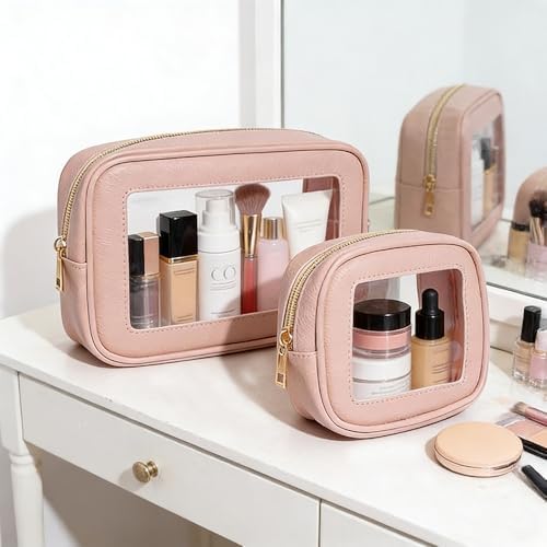 Clear Makeup Bag Set for Women, Waterproof Travel Clear Makeup Bag Small - Image 2