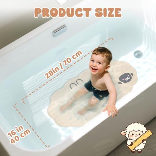 Baby Bath Mat 28"x16" Non Slip Bathtub Mat - Image 2