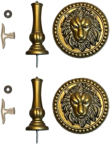 LOPGT Set of 2 Vintage Curtain Holdbacks Wall Mounted - Image 4