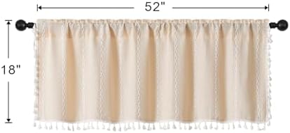 MitoVilla Cream Boho Farmhouse Kitchen Valances - Image 7