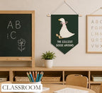KDHTY Dark Green Goose Nursery Canvas Hanging Pennant Flag Banner, Funny the - Image 3