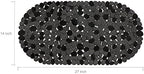 WELTRXE Pebbles Bath Mat for Tub Black Non-Slip Bathtub Mat - Image 6