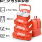 Veken 8 Set Packing Cubes for Travel Essentials, Suitcase Organizer Bags in 4 - Image 5