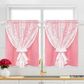 ASPMIZ Pink Kitchen Curtains Double Layer Curtains by ASPMIZ