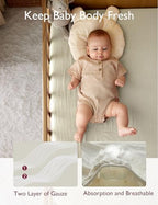 Momcozy Mini Crib Sheets 38"x26", Pack and Play Sheet - Image 5