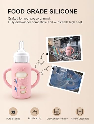 3-Pack Silicone Sleeves for Dr. Brown's Glass Baby Bottles 4 oz - Image 3