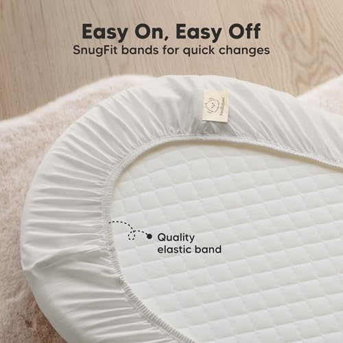2pk Waterproof Bassinet Sheets Boy, 33x17 Mattress Cover - Image 6