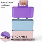 Multiuse Caddy Organizer with Handle, Portable Divided Plastic Tote Bin - Image 7