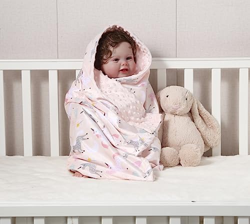 CREVENT 2Pcs 30''X40'' Cute Cozy Fluffy Warm Baby Blankets - Image 3