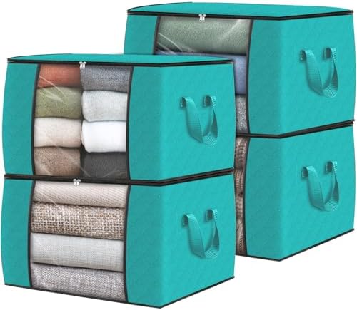 Fab totes 4 Pack Storage Bags for Clothes Blanket Storage Bins by Fabtotes