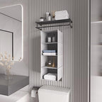 Hanging Closet Organizer 4-Shelf, Oxford Linen Wardrobe Storage - Image 2