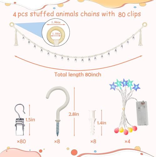 80" 4 Pack Cotton Hanging Storage Chain - Image 2