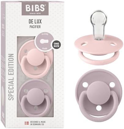 BIBS Pacifiers OneSize | 2-Pack Soothers | BPA-Free Symmetrical Nipple | Made by BIBS