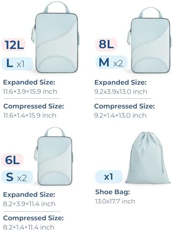 Bagsmart Compression Packing Cubes, Travel Bag Cruise Ship Essentials - Image 2