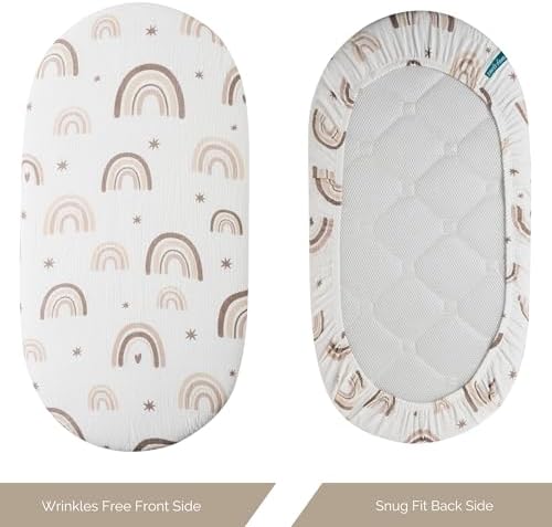 Muslin Bassinet Sheets for Dream On Me, Baby Delight Snuggle Nest, Primo - Image 6