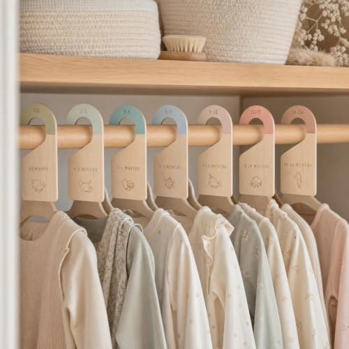 Beautiful Wooden Baby Closet Dividers Set of 7 - Image 2