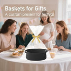 JMvicyroam Small Woven Basket, Empty Gift Basket - Image 4