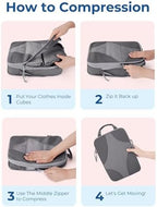 Bagsmart Compression Packing Cubes, Travel Bag Cruise Ship Essentials - Image 5