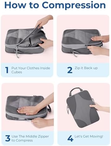 Bagsmart Compression Packing Cubes, Travel Bag Cruise Ship Essentials - Image 5