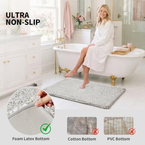 ILANGO Bathroom Rugs 24" × 17", Extra Soft Absorbent Microfiber Bath Rugs - Image 6