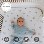Dreamology 100% Cotton Jersey Standard Crib Sheets - Image 2