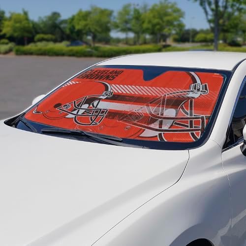 Fanmats NFL Windshield Sun Auto Shade, Sun Shield Sun Visor Accordion tri-fold - Image 2
