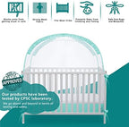 L RUNNZER Crib Pop Up Tent Baby Safety Mesh Cover Mosquito Net Toddler Bed - Image 2