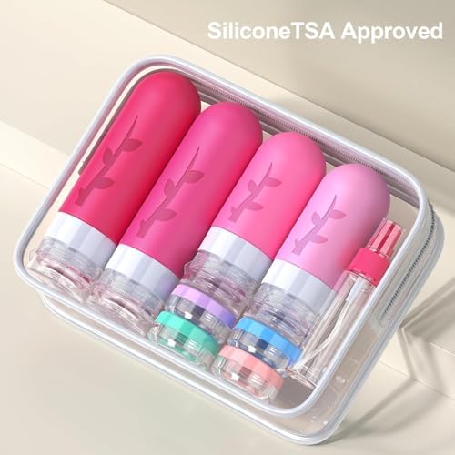 Tocelffe 18pack Travel Bottles for Toiletries, TSA Approved Silicone Travel - Image 2