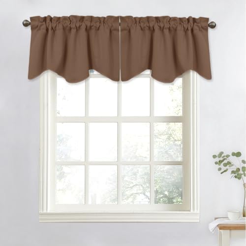 NICETOWN Room Darkening Cappuccino Curtain Valances - Image 2