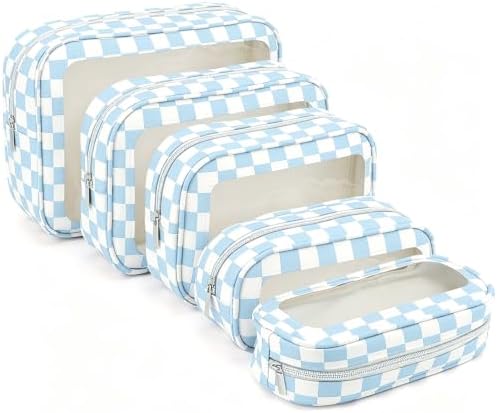 YOPCDJ 5PCS Diaper Bag Organizer Pouch Set, TSA Approved Toiletry Bag，Clear by YOPCDJ