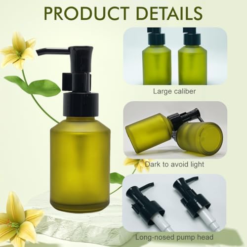 1Pcs 60ml/2oz Portable Empty Refillable Frosted Glass Press Bottle Cosmetic - Image 4