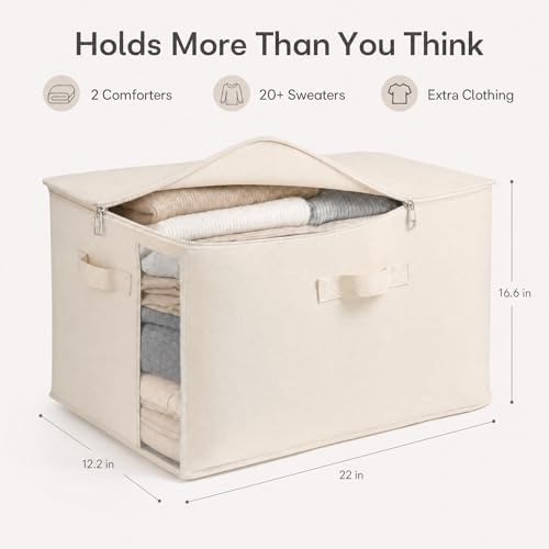 3 Pack Canvas Comforter Storage Bags - Image 5