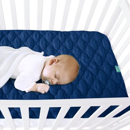 Waterproof Crib Mattress Protector, Non-Slip Quilted Pad - Image 5