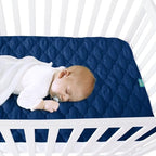 Waterproof Crib Mattress Protector, Non-Slip Quilted Pad - Image 5