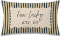 How Lucky are We Inspirational Pillow Cover 12x20, Modern Farmhouse Retro by Unknown