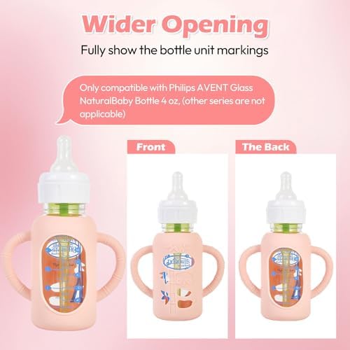 3 Pack Silicone Sleeves for Dr. Brown's Glass Baby Bottles, 4 oz - Image 4