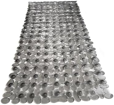 “Pebbles” Non-Slip Bathtub/Shower Mat 35"x16" Rectangular, Machine-Washable - Image 2