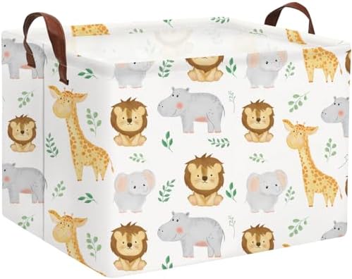 Baby Basket Woodland Storage kids Baby Boy Girls Basket Rectangular Storage Bin by HIYAGON