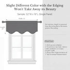 NICETOWN Stone Blue Blackout Kitchen Curtain Valances Thermal Insulated - Image 7