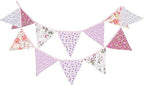 LOVENJOY Pink Floral 100% Cotton Bunting Banner by LOVENJOY