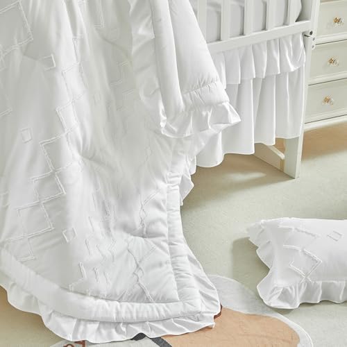 AIKASY The Ruffled Shabby Crib Bedding Set - Image 6