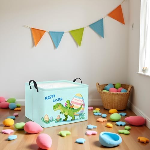 Rectangular Easter Basket for Home Kitchen Baby Girls Basket Cute Storage Bin - Image 3