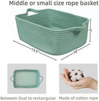 XUANGUO Medium Woven Cotton Rope Storage Basket - Image 3