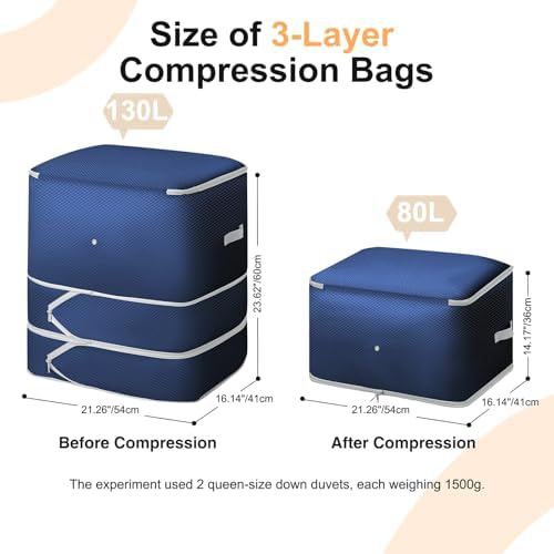 Comforter Storage Bag -Large Capacity Blanket Storage Bags 3-Layer Ultra Space - Image 2