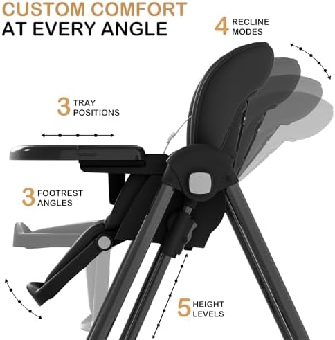 3-in-1 Foldable High Chairs for Babies and Toddlers - Image 5
