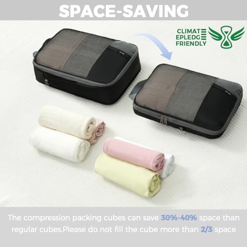 BAGAIL 4 Set/6 Set/8 Set Compression Packing Cubes Travel Accessories - Image 6
