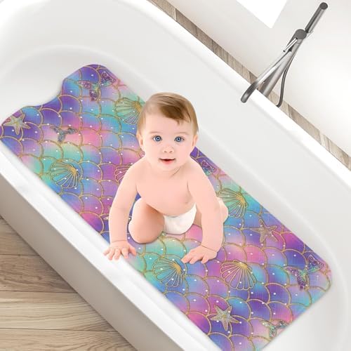 Bathtub Shower Mat 40X16 Inch, for Toddler by Culudea