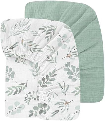 Organic Crib Sheets 2 Pack 52x28 Inches Soft Boho by Knirose