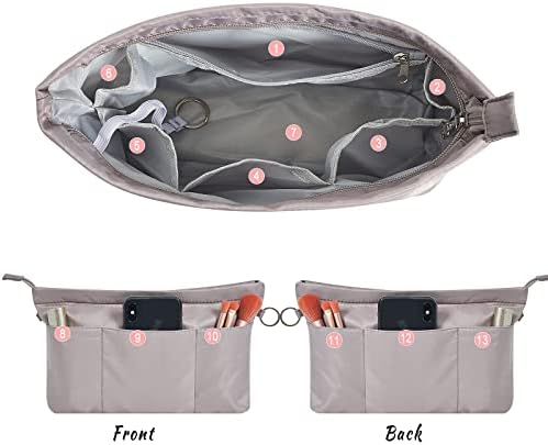 Vercord Premium Nylon Purse Organizer Tote Handbag Insert Organizers Bag in Bag - Image 4